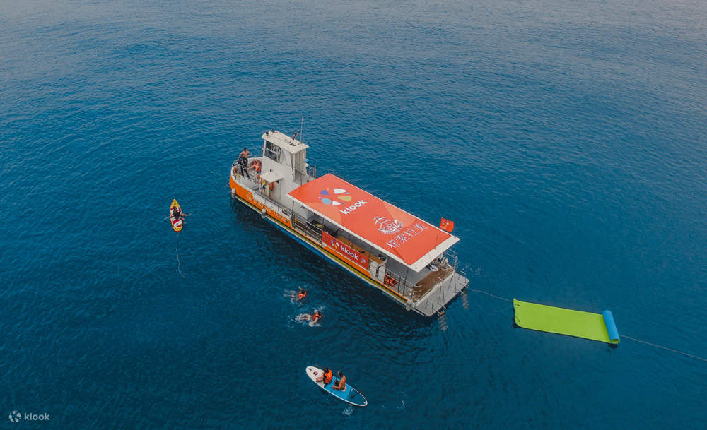 Pingtung｜Parti Taman Laut Xiao琉球：Bot Kaca Separa Selam & Pengalaman SUP & Permaidani Ajaib Laut & Gelongsor Air Laut